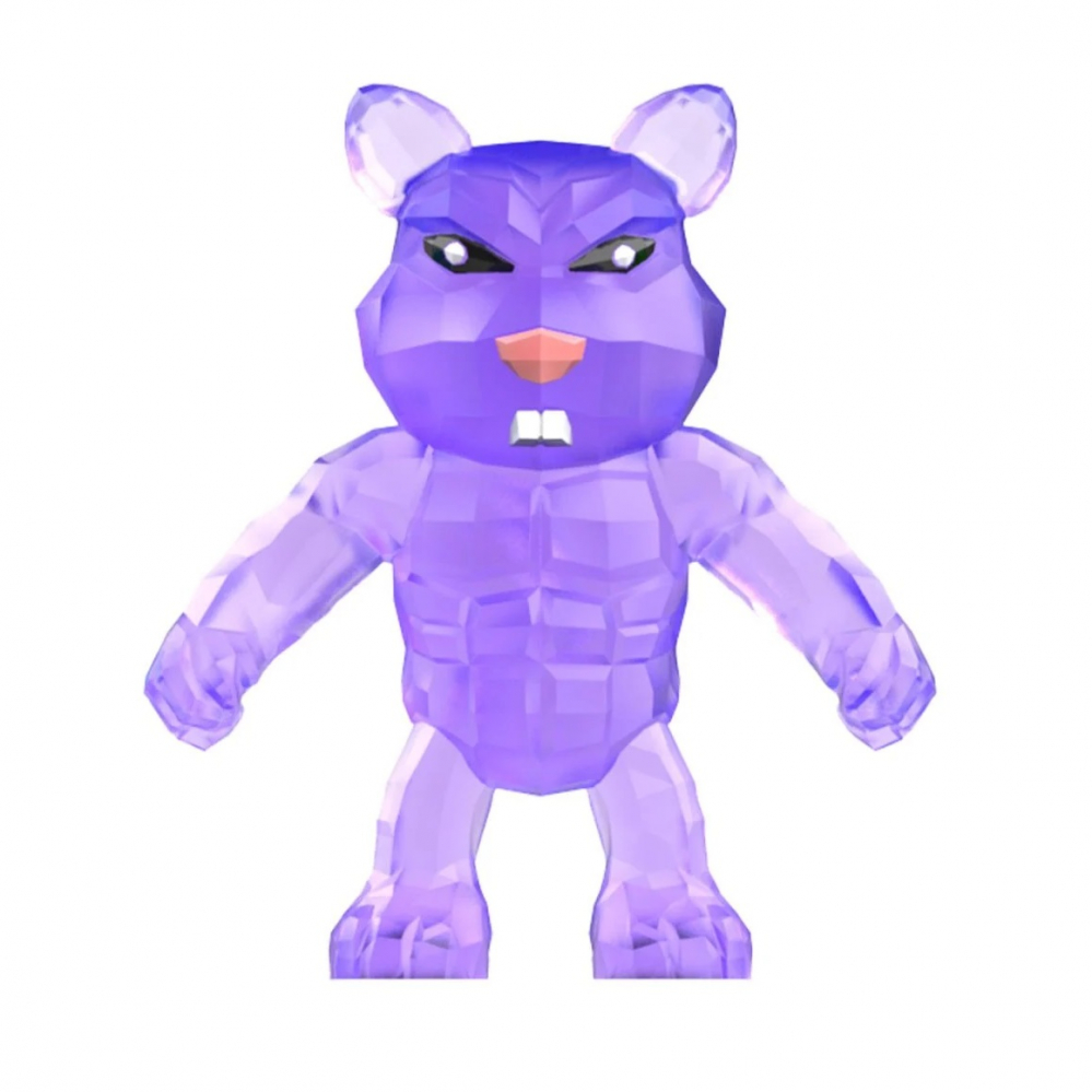 Figurina Rascals, Crystal, Monstrulet care se intinde, Mov [1]