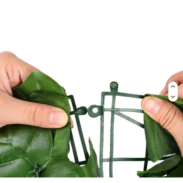 Gard decorativ viu artificial, frunze iedera - 1m x 3m, paravan, rezistent UV, Verde [8]