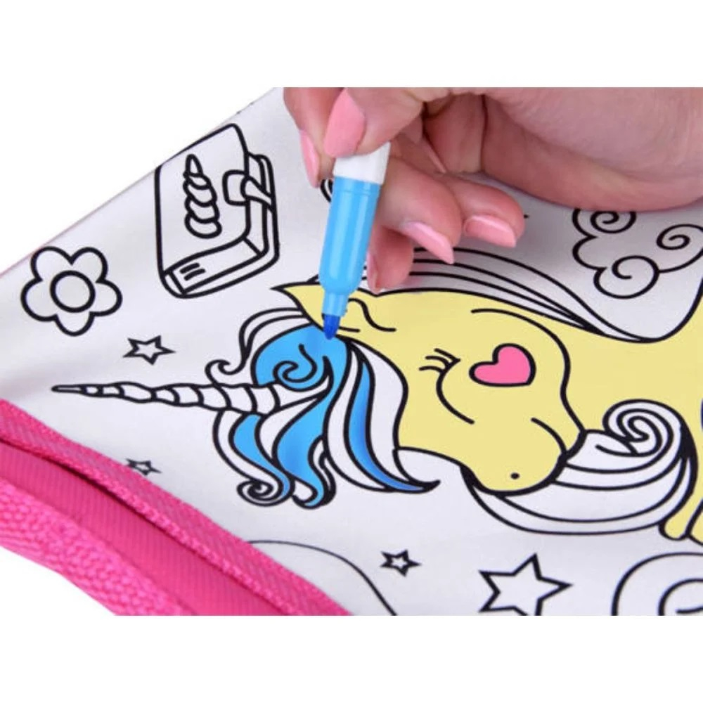 Geanta, Coloreaza propria gentuta, Pretty Pinky, Unicorn [5]