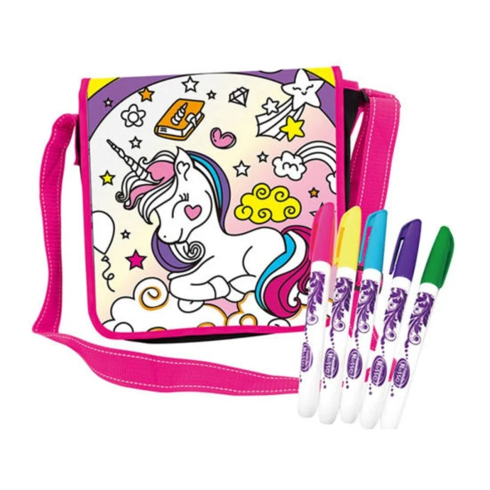 Geanta, Coloreaza propria gentuta, Pretty Pinky, Unicorn [4]