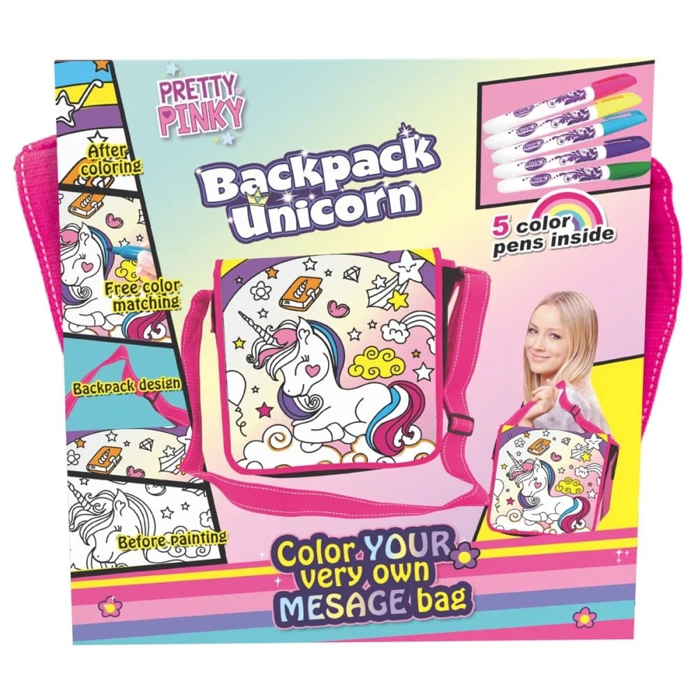 Geanta, Coloreaza propria gentuta, Pretty Pinky, Unicorn [7]