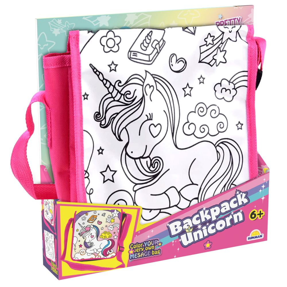 Geanta, Coloreaza propria gentuta, Pretty Pinky, Unicorn [2]