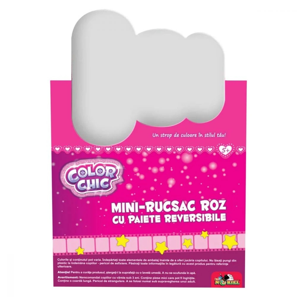 Ghiozdan roz cu paiete reversibile, Color Chic [4]