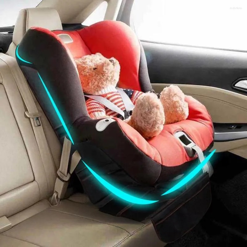 Husa de protectie scaun auto copii, universala, anti-alunecare, impermeabila, cu buzunare, neagra, protectie bancheta masina [5]