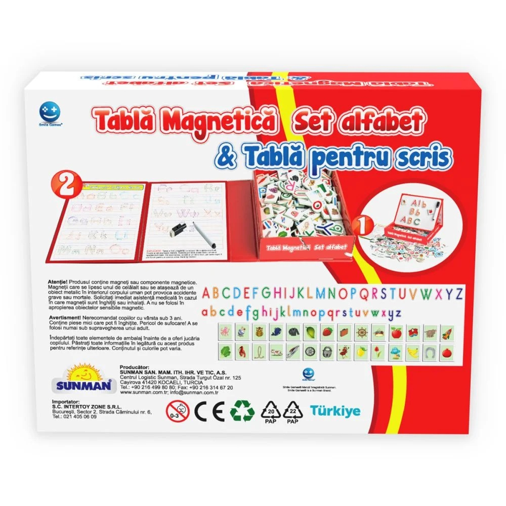 Joc educativ Smile Games, Alfabetul pe tableta magnetica, 97 piese [3]