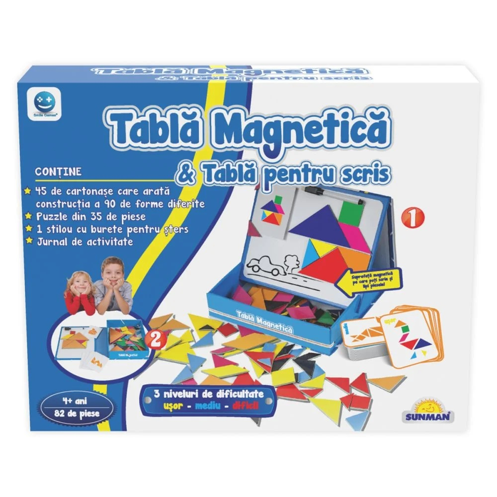 Joc educativ Smile Games, Tableta magnetica, 82 piese [2]