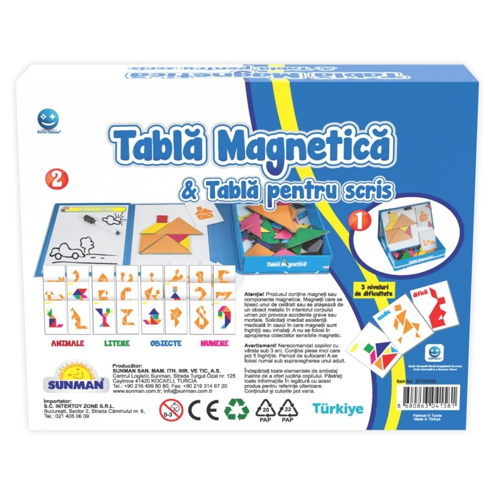 Joc educativ Smile Games, Tableta magnetica, 82 piese [7]