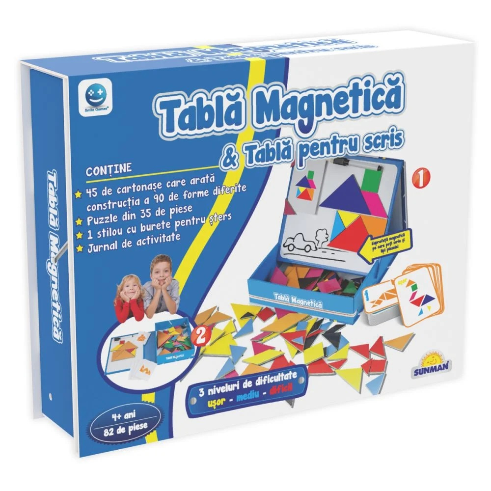 Joc educativ Smile Games, Tableta magnetica, 82 piese [1]