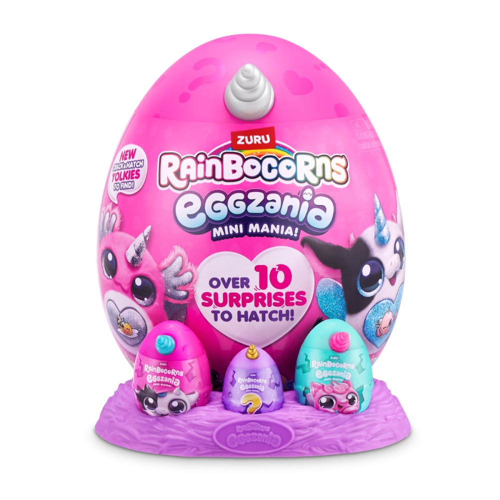 Jucarie de plus surpriza, Rainbocorns, Eggzania Mini Mania [4]
