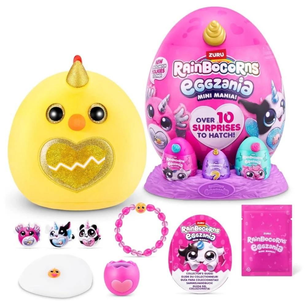Jucarie de plus surpriza, Rainbocorns, Eggzania Mini Mania [3]