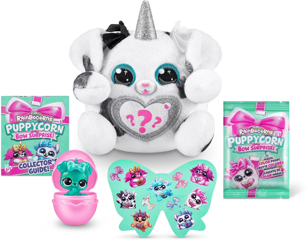 Jucarie surpriza de plus, Rainbocorns, Catelus Unicorn Curcubeu, S3 [16]