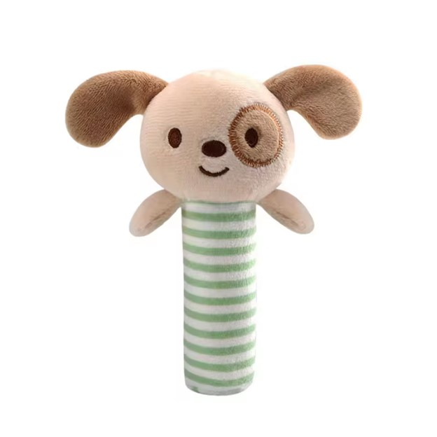 Jucarie zornaitoare de plus, pentru bebelusi, Catel, verde, 16.5 cm [1]