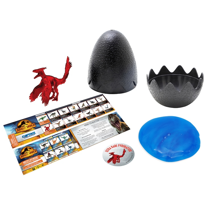 JURASSIC Editia Captivz Dominion, jucarie, surpriza - set 3 oua, cu dinozauri si slime [3]