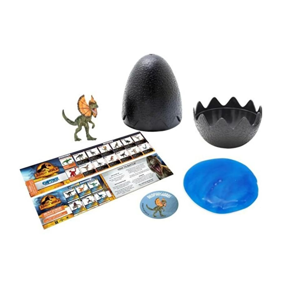 JURASSIC Editia Captivz Dominion, jucarie, surpriza - set 3 oua, cu dinozauri si slime [6]