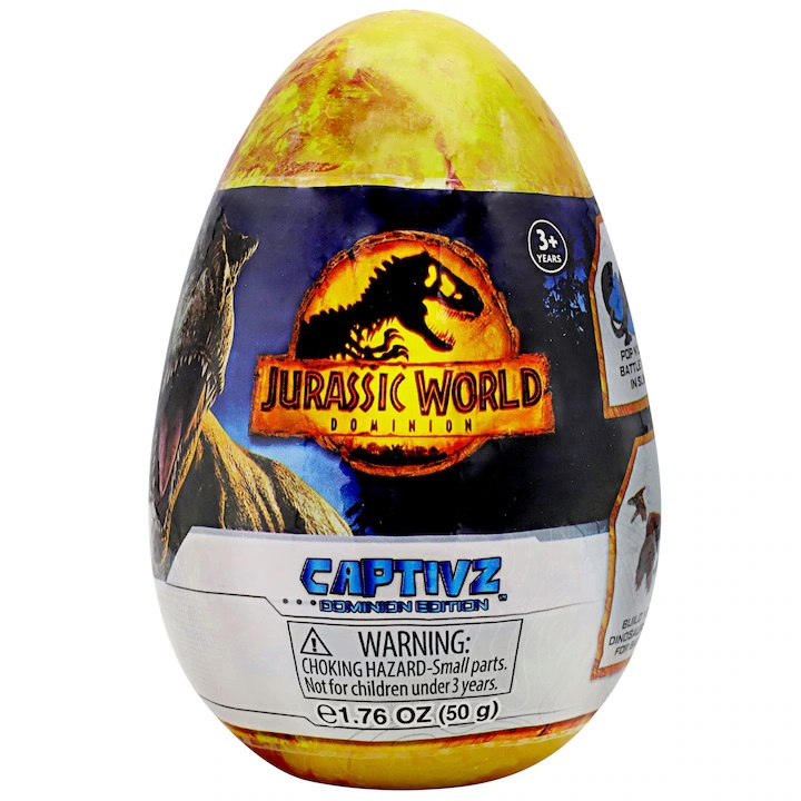 JURASSIC Editia Captivz Dominion, jucarie, surpriza - set 3 oua, cu dinozauri si slime [4]