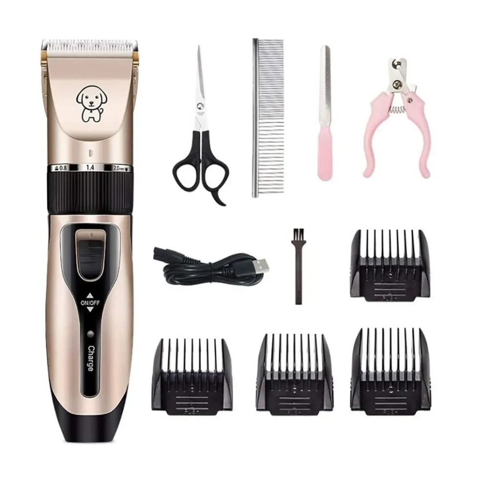 Masina de tuns caini si pisici cu acumulator reincarcabila USB - 4 capete reglabile, silentioasa [1]