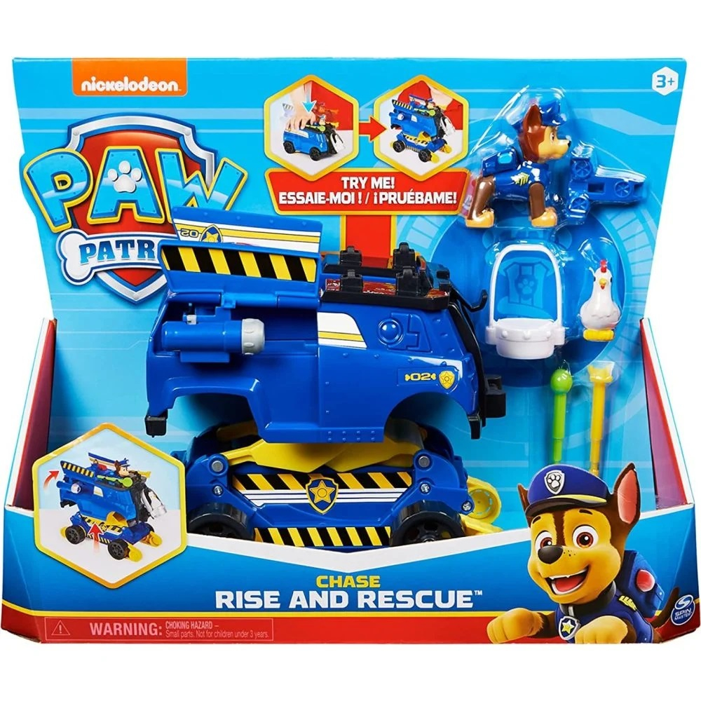 Masinuta de politie Paw Patrol, cu figurina Chase [1]
