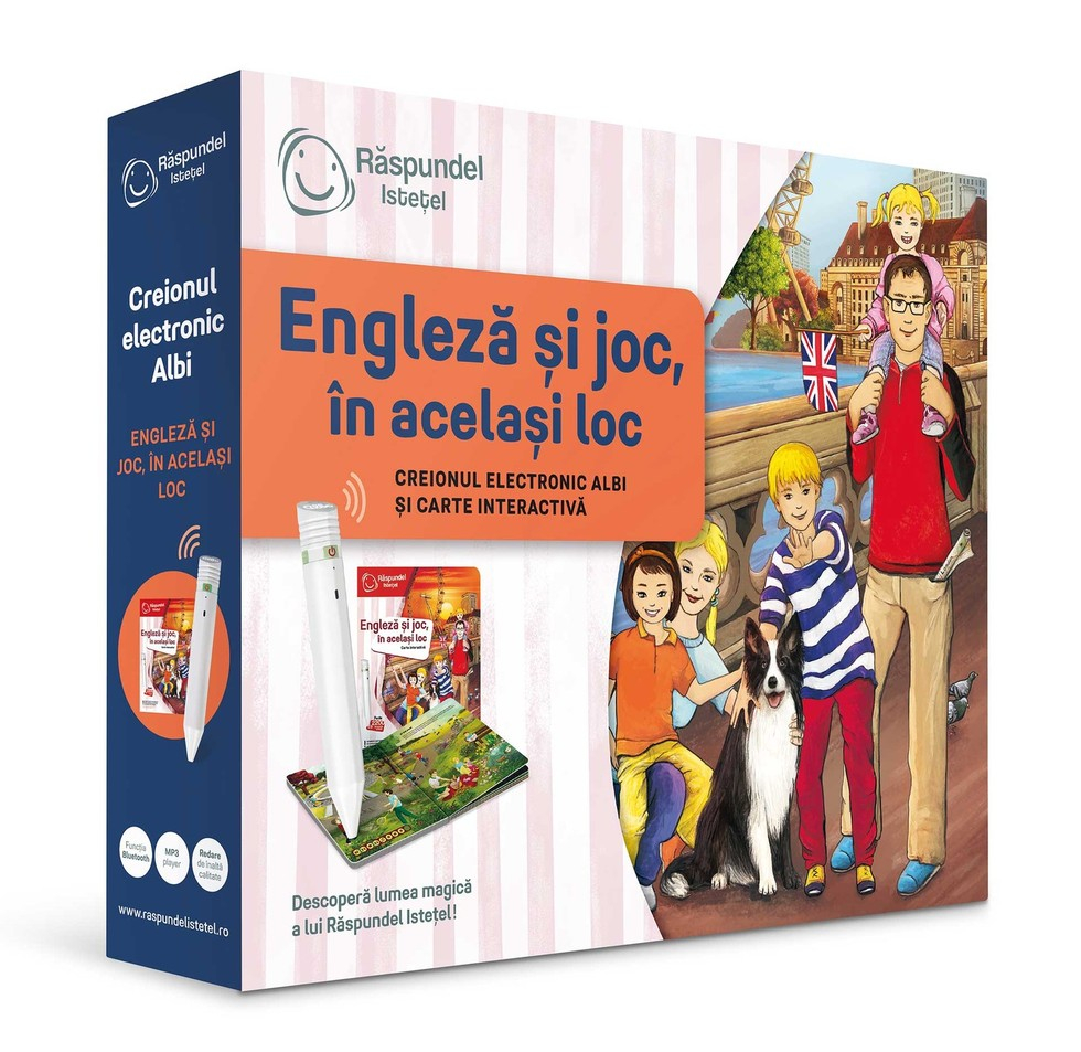 Pachet Raspundel Istetel, Creion si Carte interactiva Engleza si joc, in acelasi loc [1]