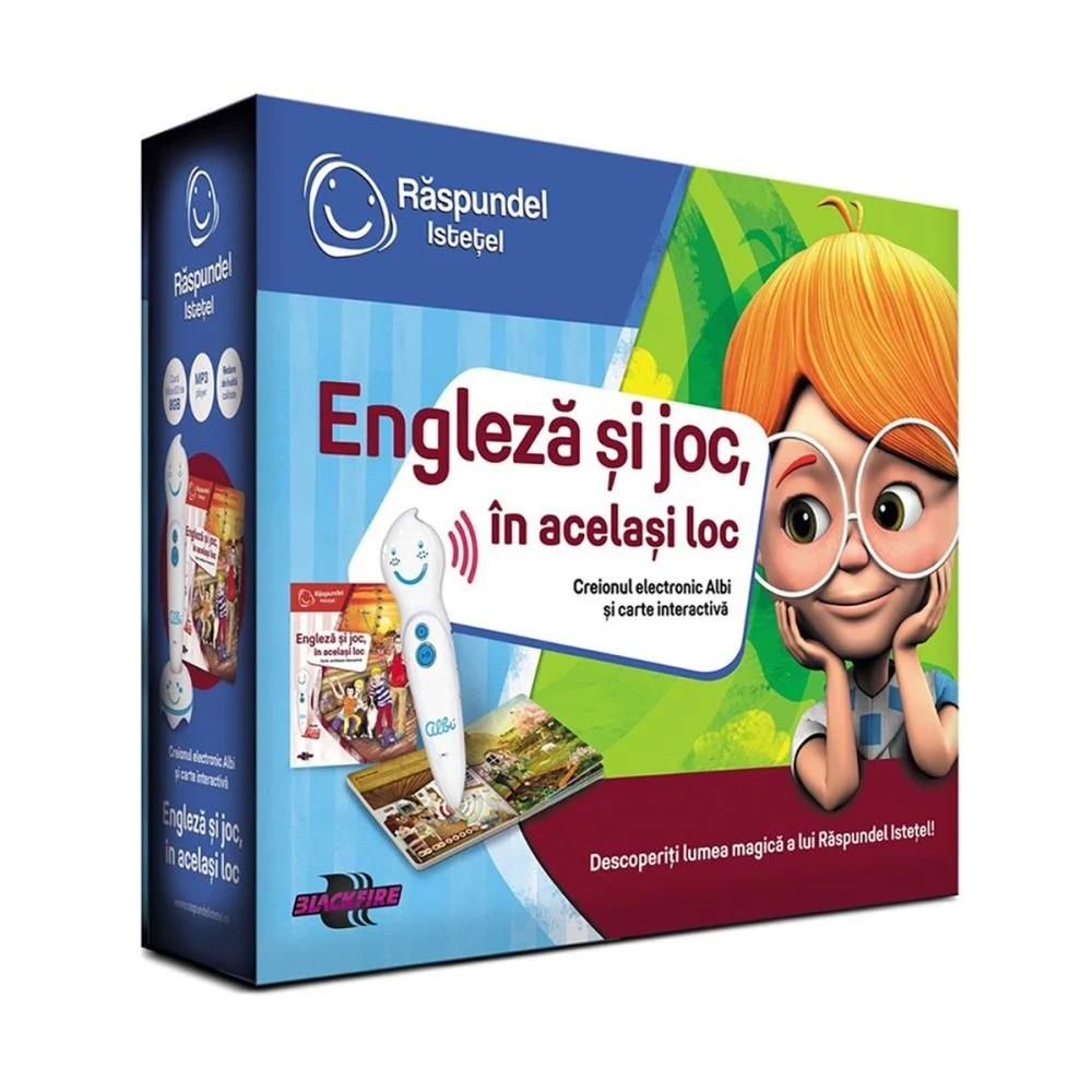 Pachet Raspundel Istetel, Creion si Carte interactiva Engleza si joc, in acelasi loc [1]