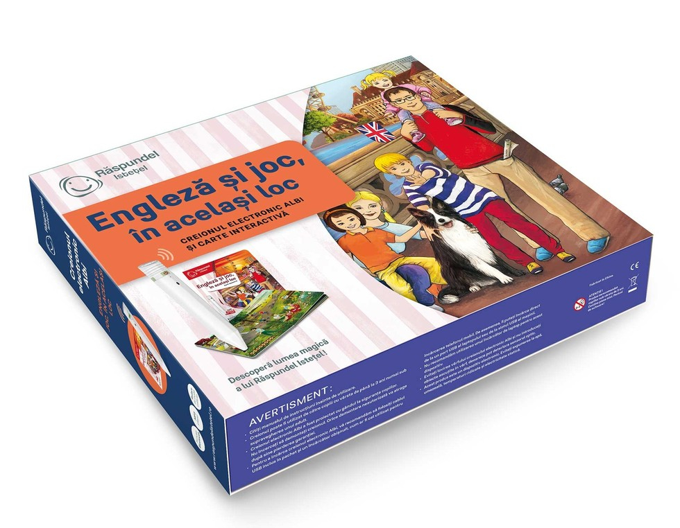 Pachet Raspundel Istetel, Creion si Carte interactiva Engleza si joc, in acelasi loc [2]