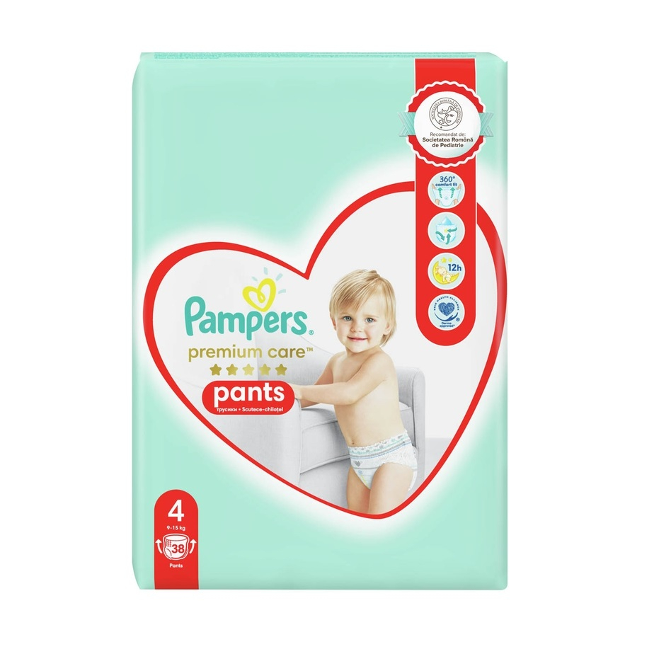 PAMPERS Premium Care Pants, scutece chilotel, 9-15 kg, marime 4, 38 buc [1]