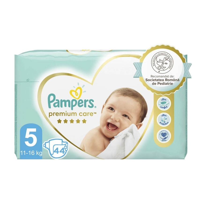 PAMPERS Premium Care, scutece, 11-16 kg, marime 5, 44 buc [1]