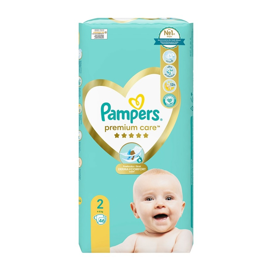 PAMPERS Premium Care, scutece, 4-8 kg, marime 2, Value Pack Minus, 46 buc [1]