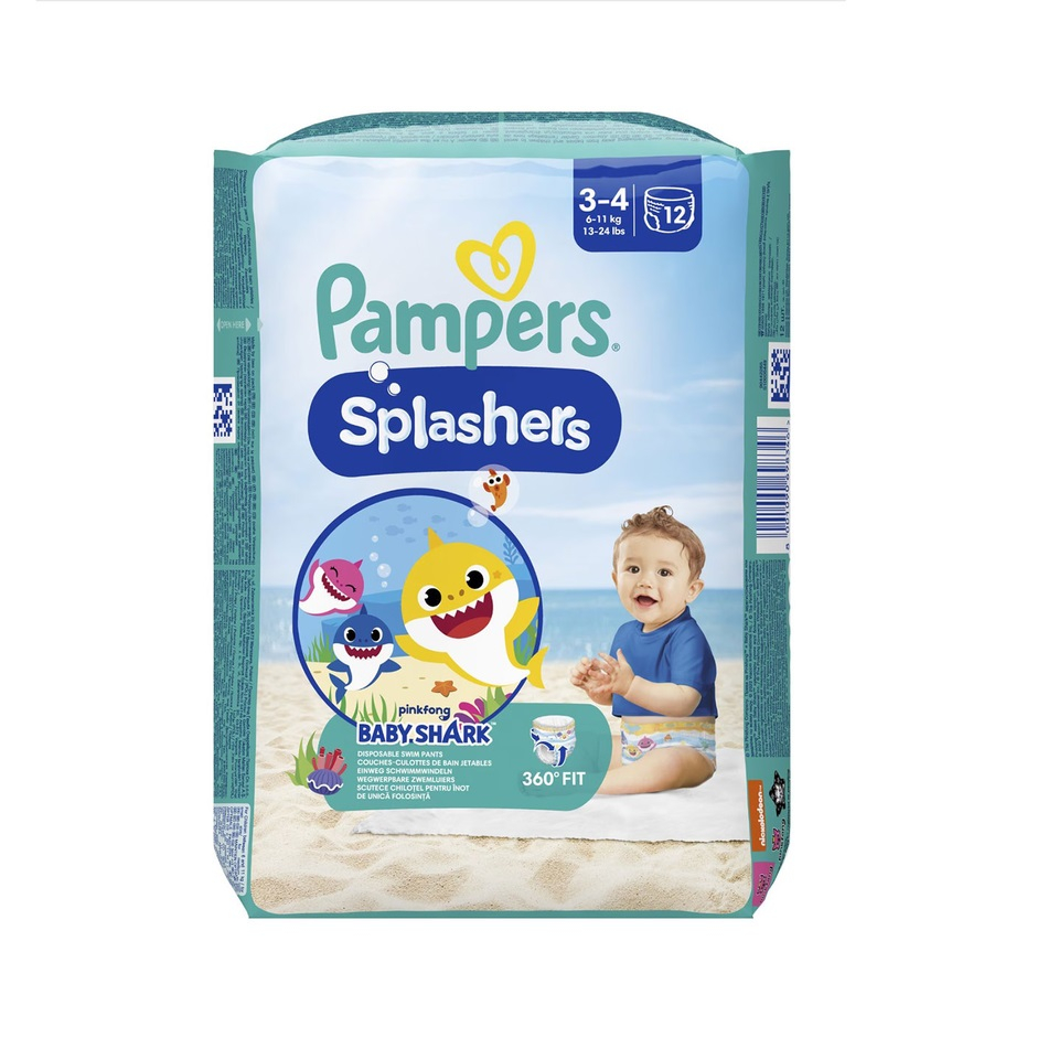 PAMPERS Splash, scutece chilotel pentru apa, marime 3-4, 6-11 kg, 12 buc [1]