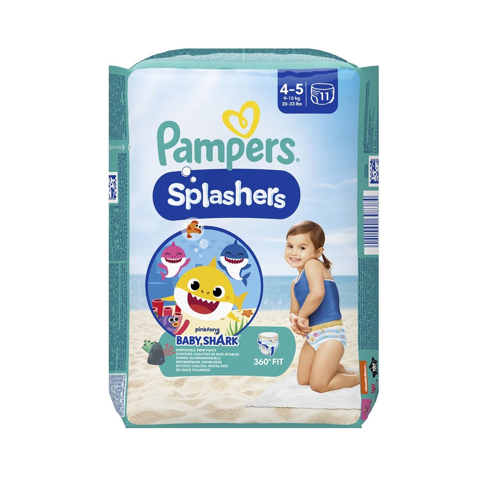 PAMPERS Splash, scutece chilotel pentru apa, marime 4-5, 9-15 kg, 11 buc [1]