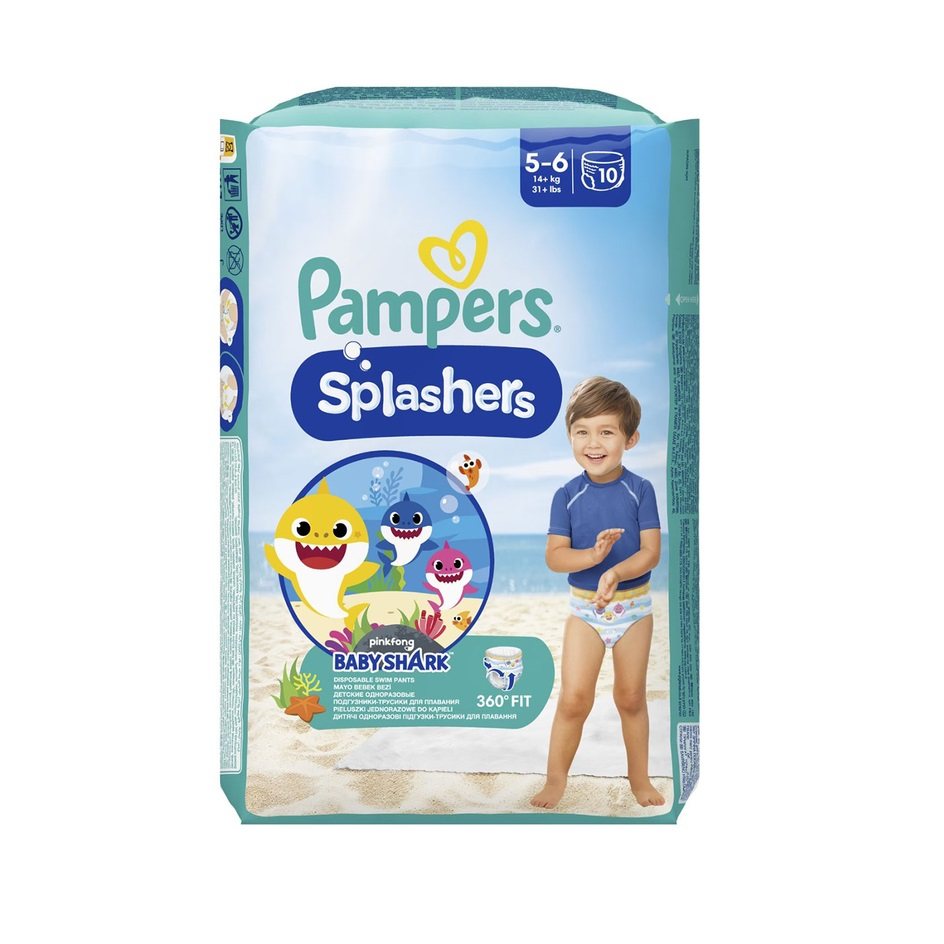 PAMPERS Splash, scutece chilotel pentru apa, marime 5-6, +14 kg, 10 buc [1]