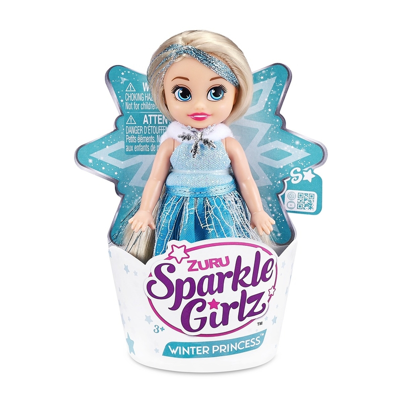 Papusa mini cu tinuta de bal Sparkle Girlz, Albastru, 12 cm [1]