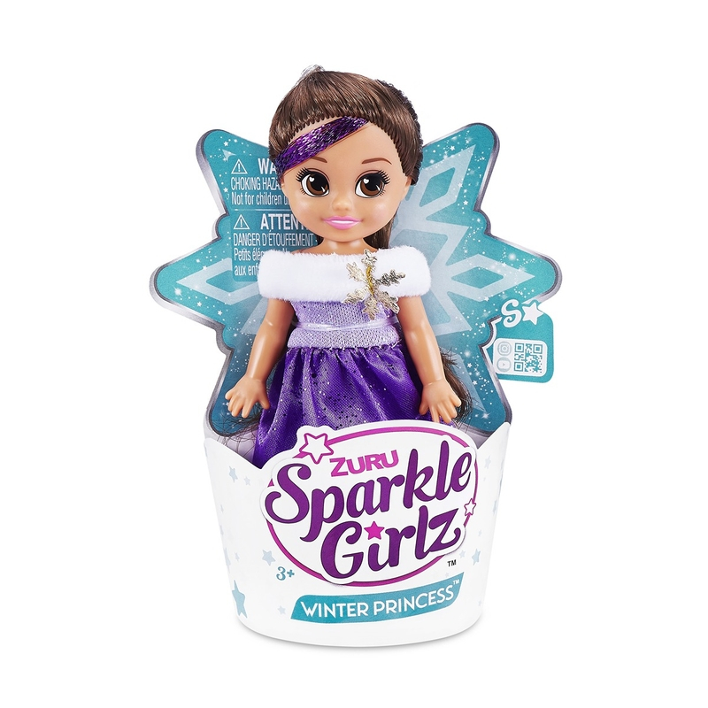Papusa mini cu tinuta de bal Sparkle Girlz, Mov, 12 cm [1]