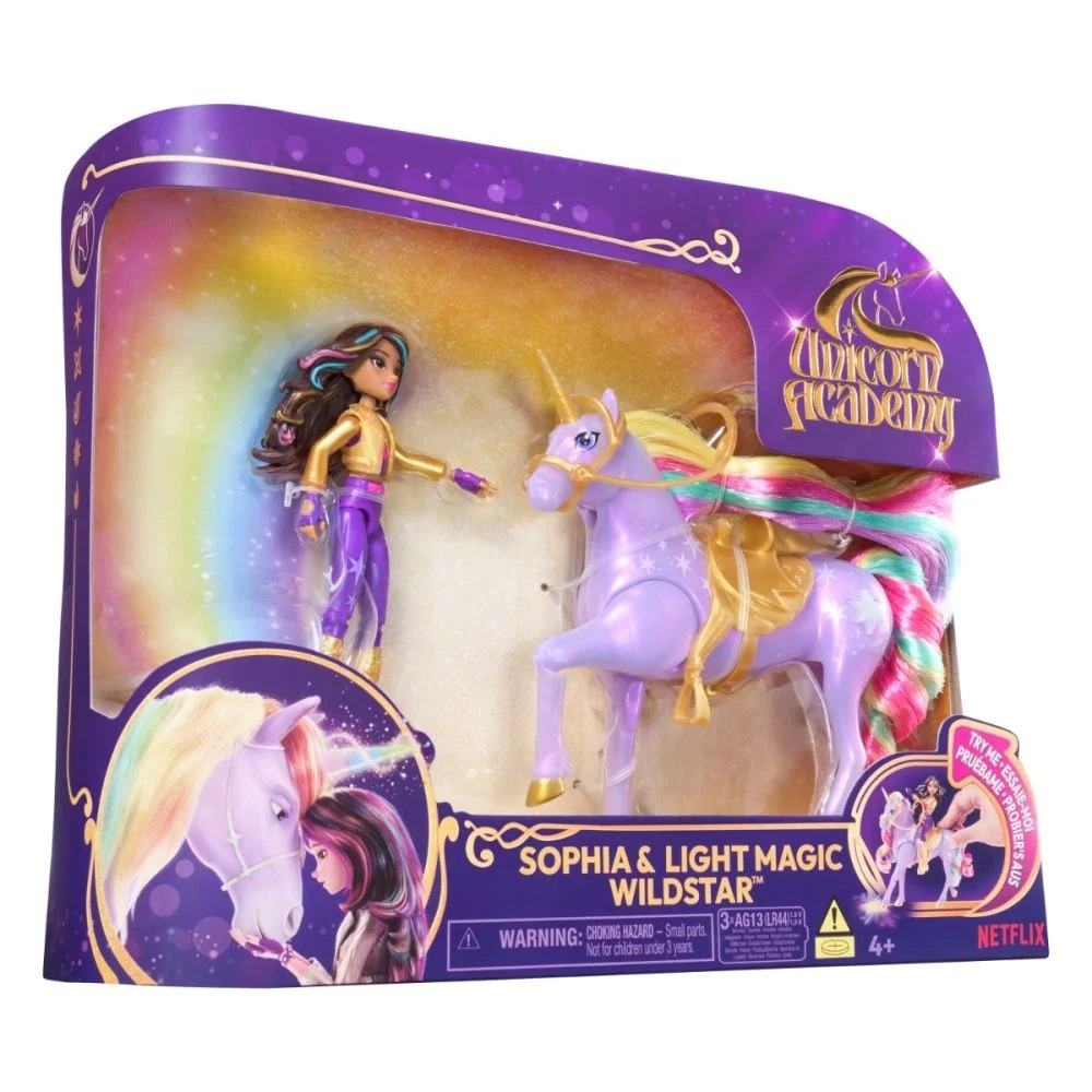 Papusa Sophia si unicornul Wildstar cu lumini, Unicorn Academy [8]