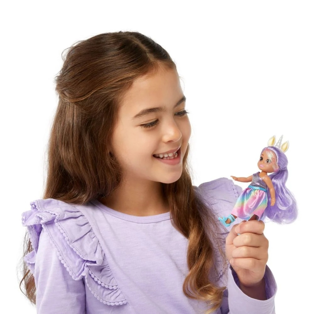 Papusa Unicorn mini, Sparkle Girlz, Mov, 12 cm [3]