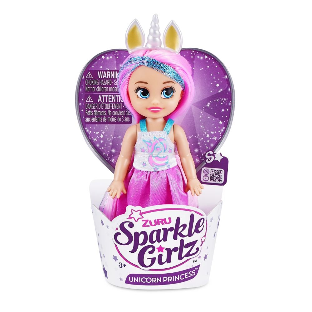 Papusa Unicorn mini, Sparkle Girlz, Roz, 12 cm [1]