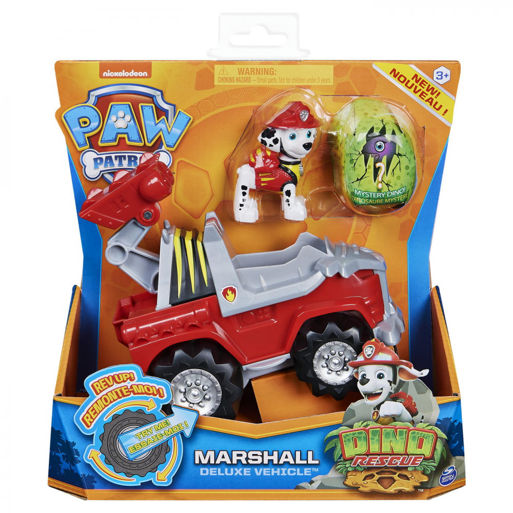 Patrula Catelusilor Set Vehicul Cu Catelus Marshall Si Figurina Dino Surpriza [1]
