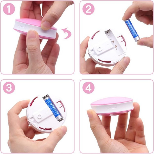 Pila unghii electrica pentru bebelusi/copii/adulti, 6 capete de schimb, roz [5]
