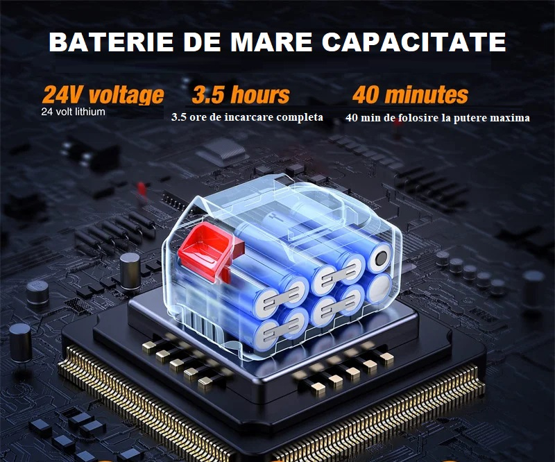 Pistol de Spalare Auto Portabil cu Presiune, 24V, Doua Baterii, 35 Bar, Jet de Apa si Spuma, Cu Valiza [9]