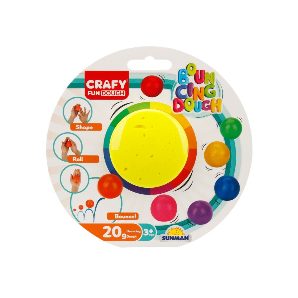 Plastilina colorata, Crafy, Galben-Neon, 20 g [1]