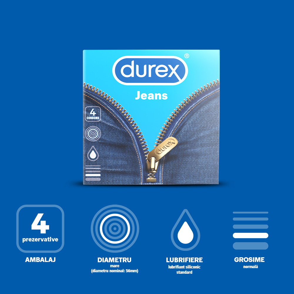 Prezervative Jeans, 4 bucati, Durex [2]