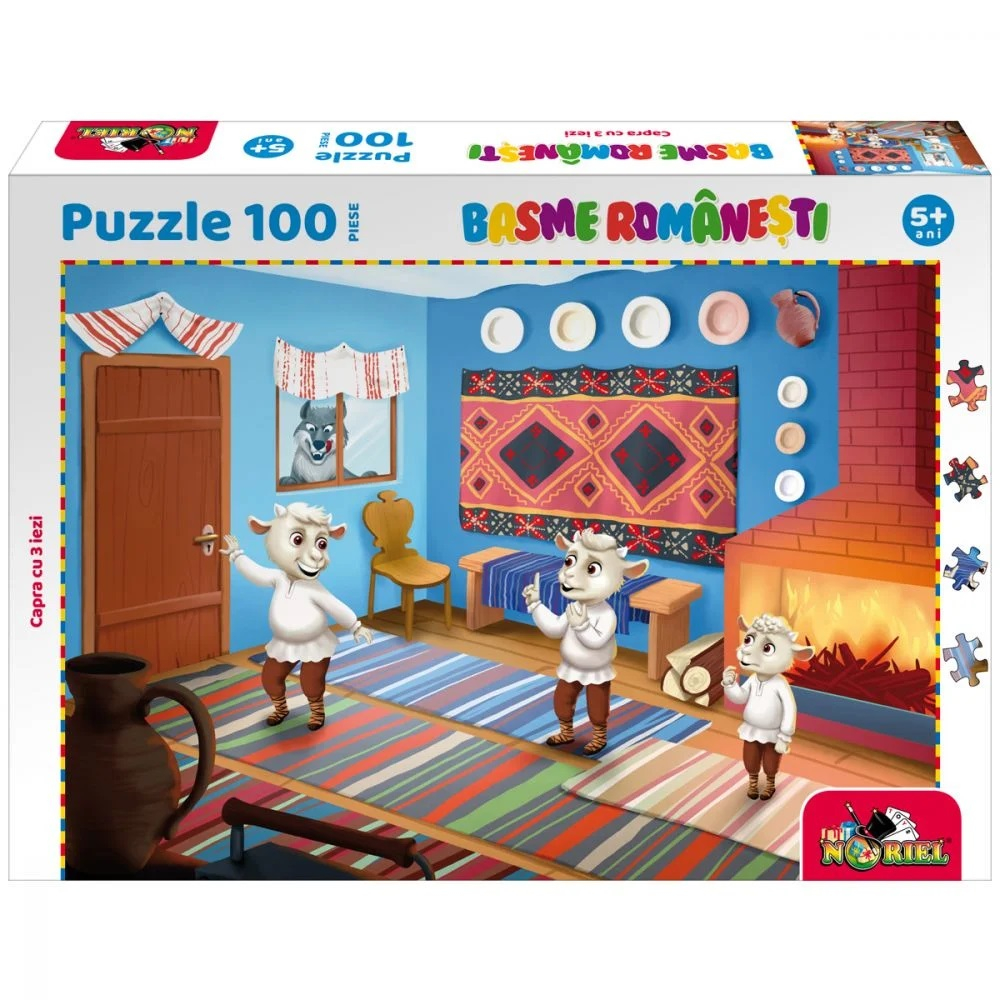 Puzzle 100 piese, Noriel Basme Romanesti, Capra cu trei iezi [1]