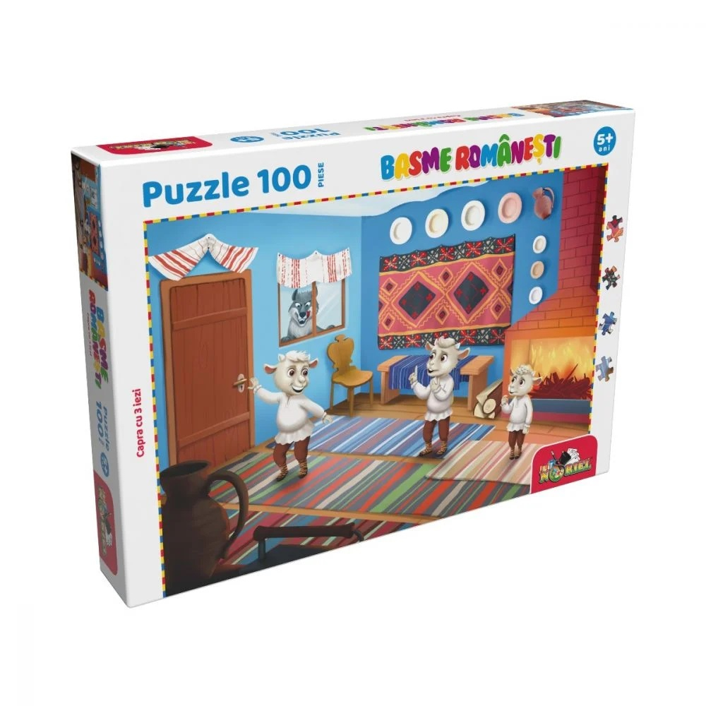 Puzzle 100 piese, Noriel Basme Romanesti, Capra cu trei iezi [3]
