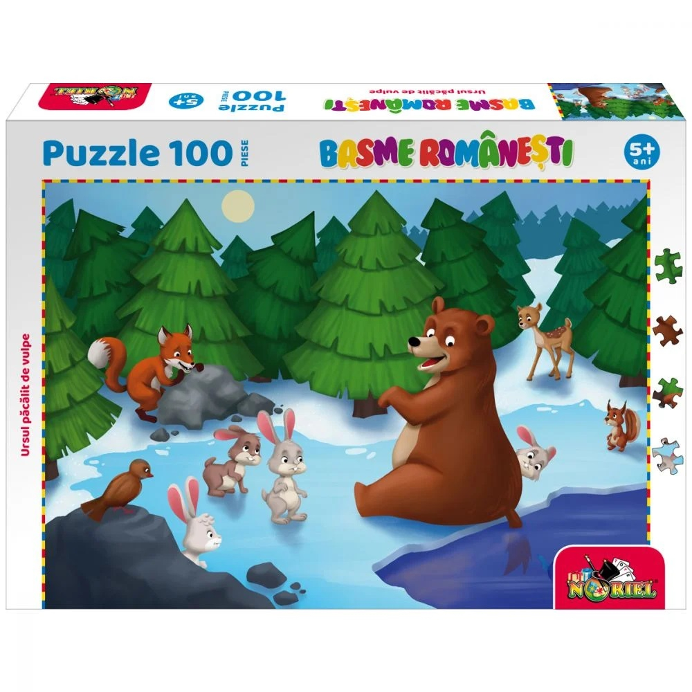 Puzzle 100 piese, Noriel Basme Romanesti, Ursul pacalit de vulpe [1]