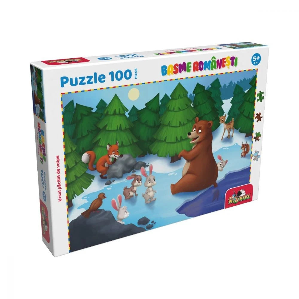 Puzzle 100 piese, Noriel Basme Romanesti, Ursul pacalit de vulpe [3]