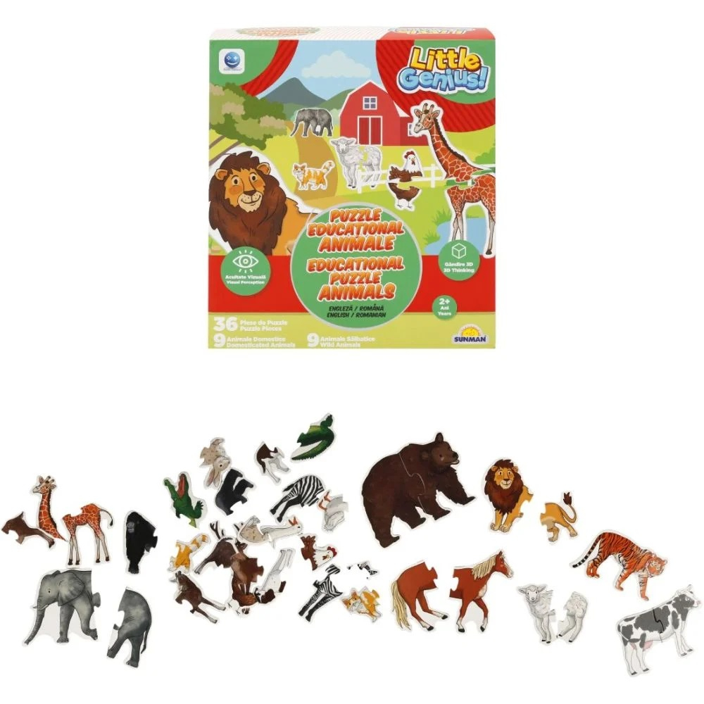 Puzzle educational cu animale, Smile Games, 36 piese [6]