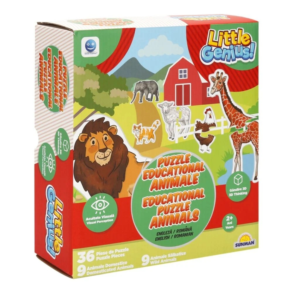 Puzzle educational cu animale, Smile Games, 36 piese [3]