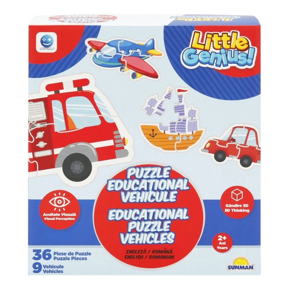 Puzzle educational cu vehicule, Smile Games, 36 piese [1]