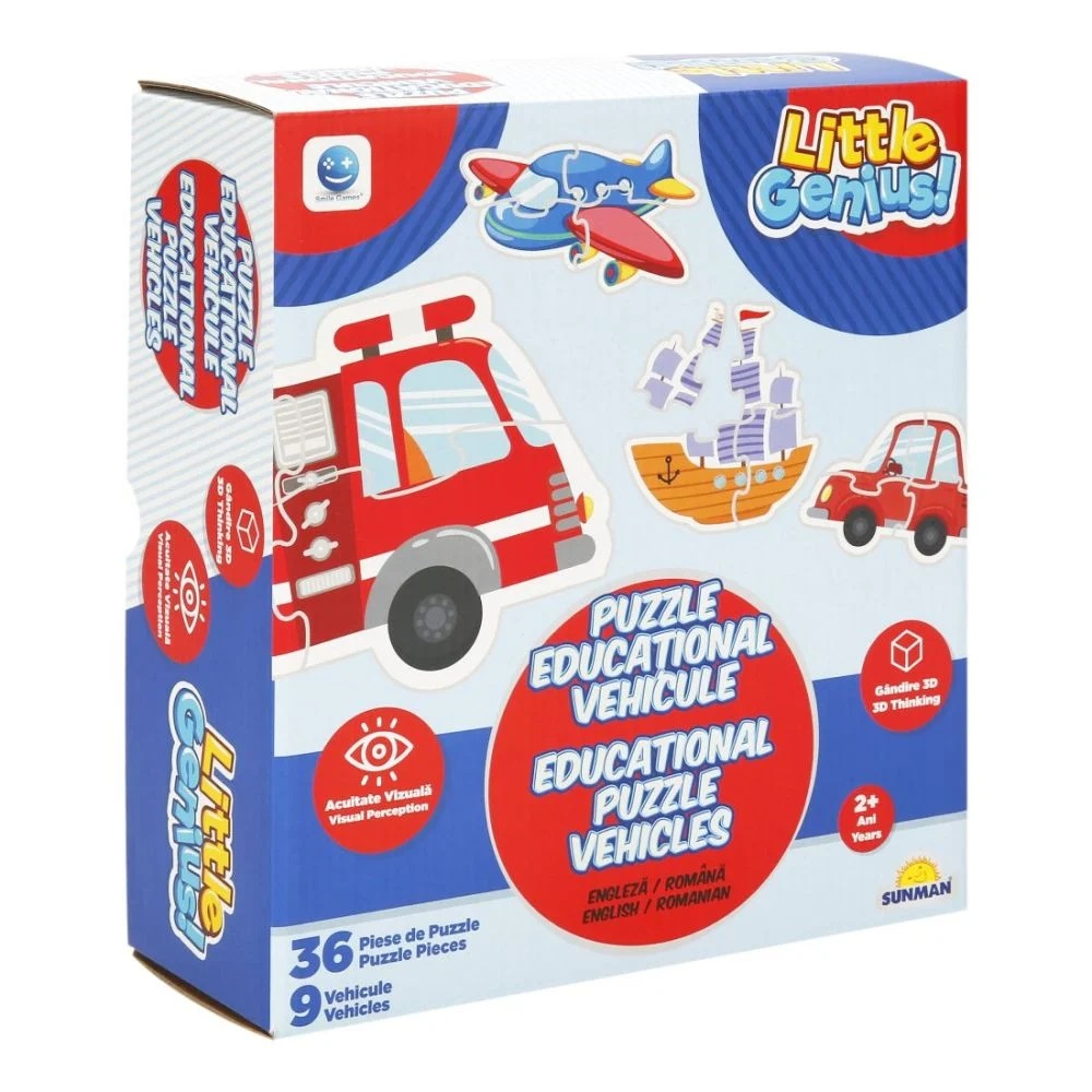 Puzzle educational cu vehicule, Smile Games, 36 piese [3]
