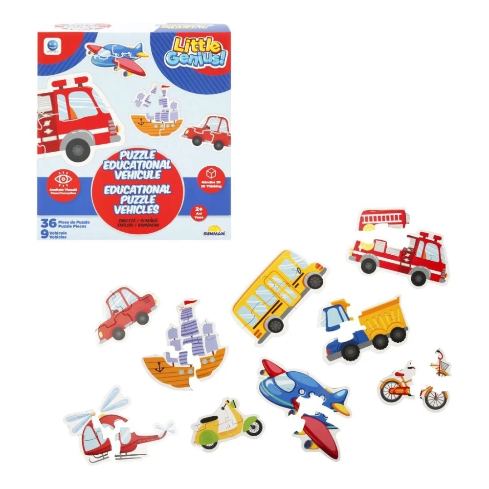 Puzzle educational cu vehicule, Smile Games, 36 piese [6]
