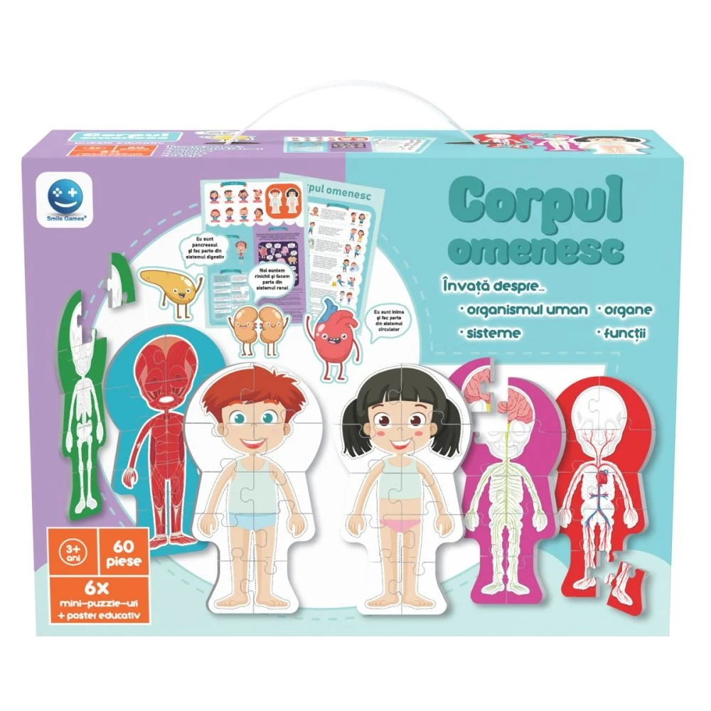 Puzzle educativ, Corpul omenesc, 60 piese [1]